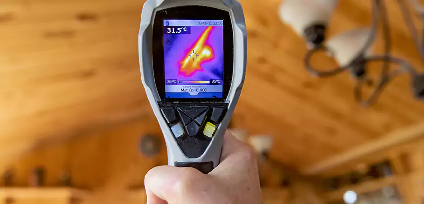 Infrared Camera Roof Leak Detection in Mineral Bluff