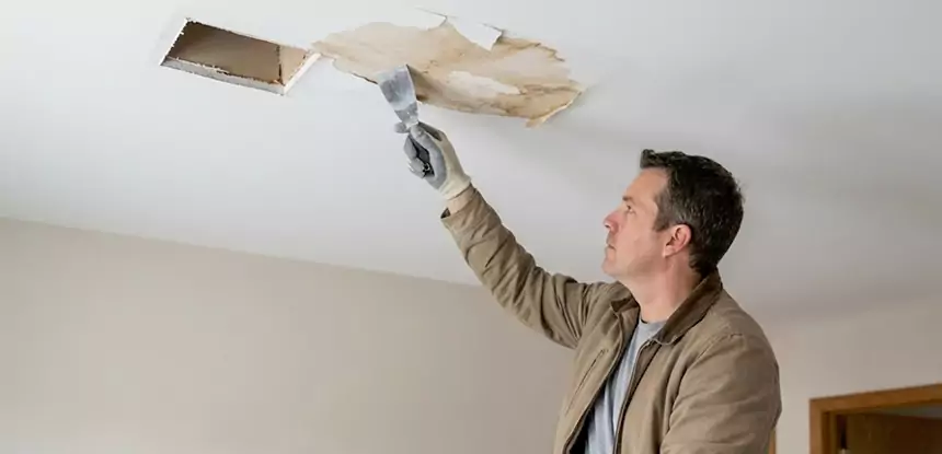 Dry Ceiling After Water Leak in Mineral Bluff