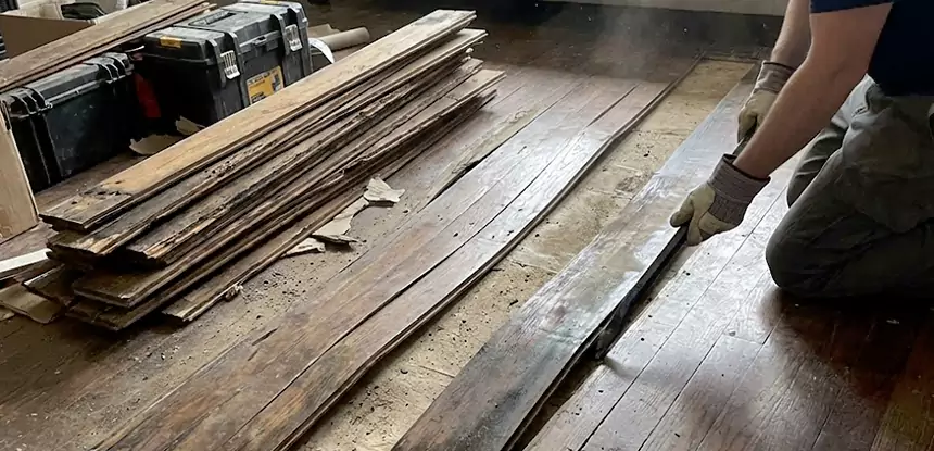 Wood Veneer Water Damage Repair Mineral Bluff