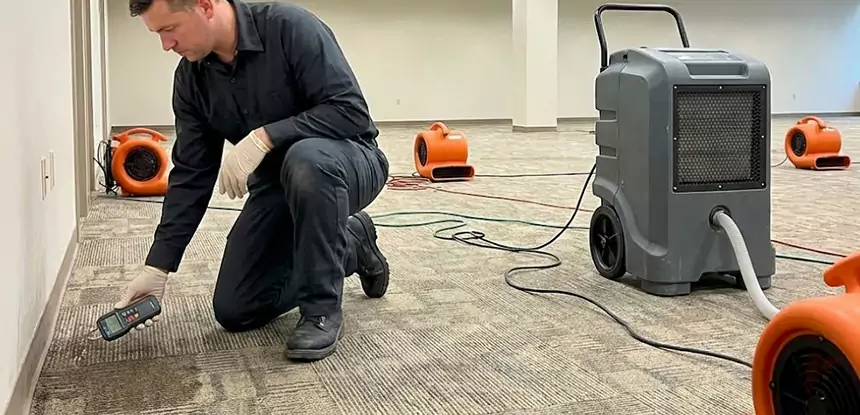 Drying Carpet Padding After Flood in Mineral Bluff